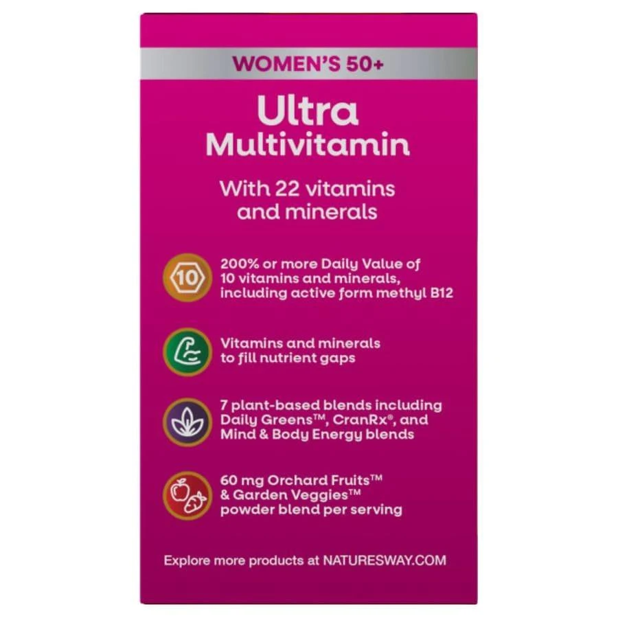 商品Nature's Way|Once Daily Women's 50+ Ultra Potency Multivitamin Tablets,价格¥84,第2张图片详细描述