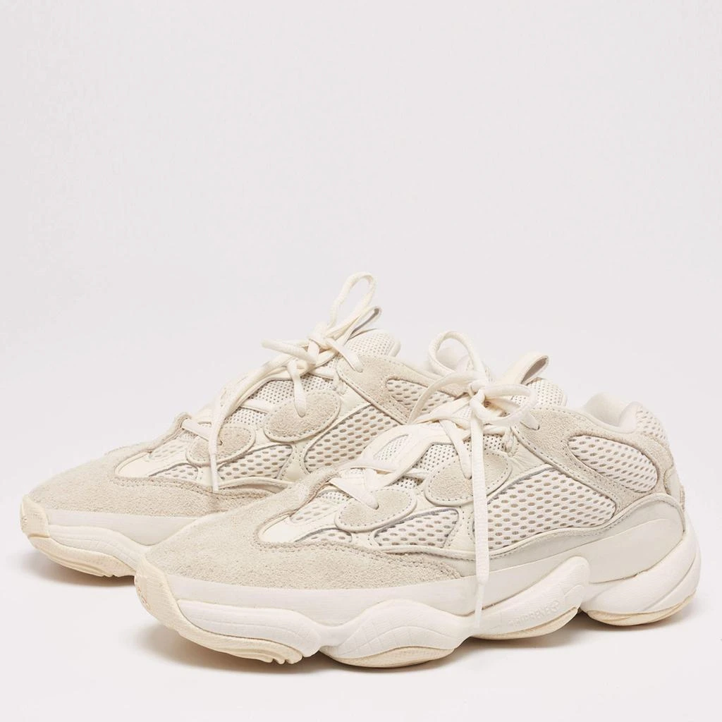 商品[二手商品] YEEZY|Yeezy x Adidas White Suede and Mesh Yeezy 500 Salt Lace Up Sneakers Size 41,价格¥1439,第2张图片详细描述