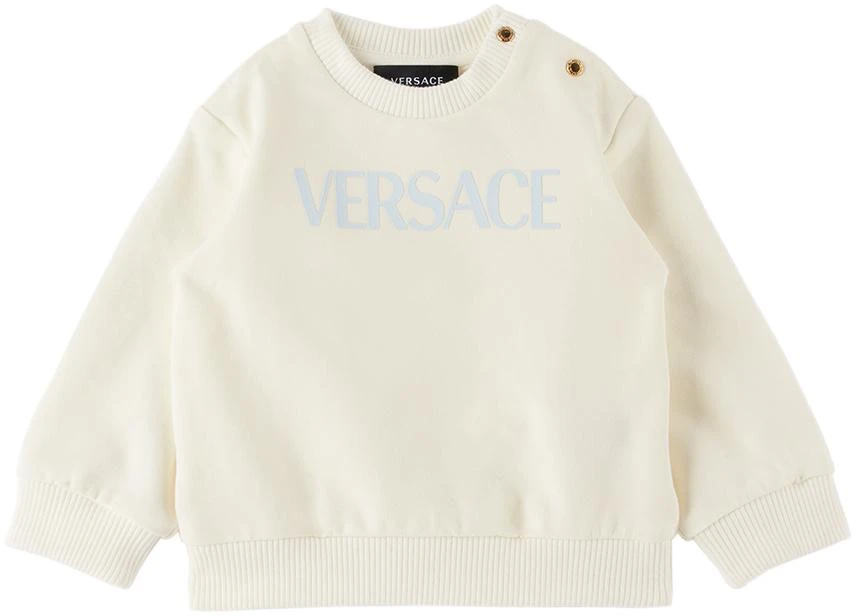商品Versace|白色 & 蓝色 Barocco 婴儿运动套装,价格¥2040,第2张图片详细描述