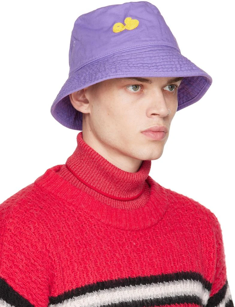 商品Acne Studios|Purple Embroidered Bucket Hat,价格¥381,第2张图片详细描述