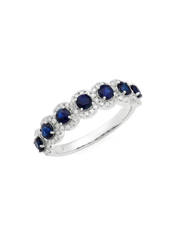 商品Saks Fifth Avenue|14K White Gold, Sapphire & Diamond Ring,价格¥7119,第1张图片