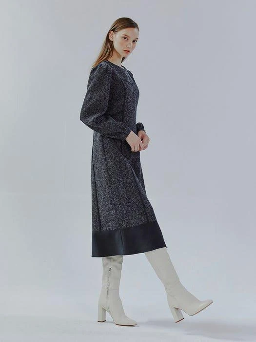 商品ETMON|Color Block Line Dress_Black,价格¥1229,第3张图片详细描述
