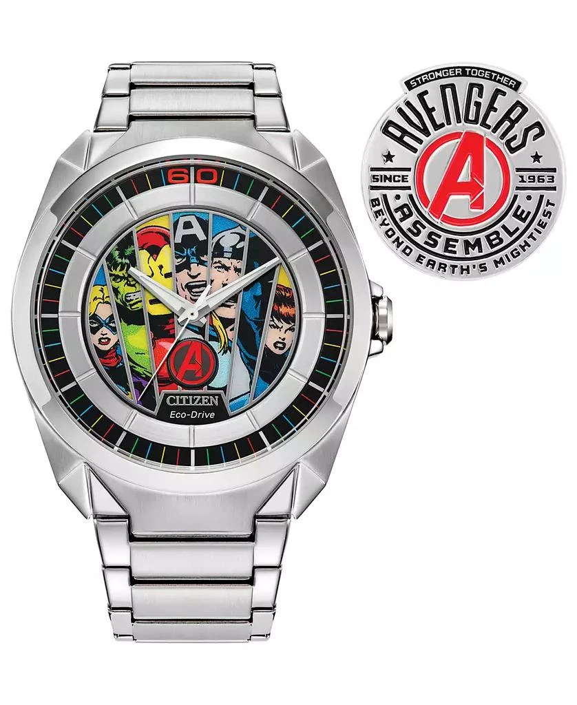 商品Citizen|Eco-Drive Men's Marvel Classic Avengers Stainless Steel Bracelet Watch 43mm,价格¥2569,第3张图片详细描述