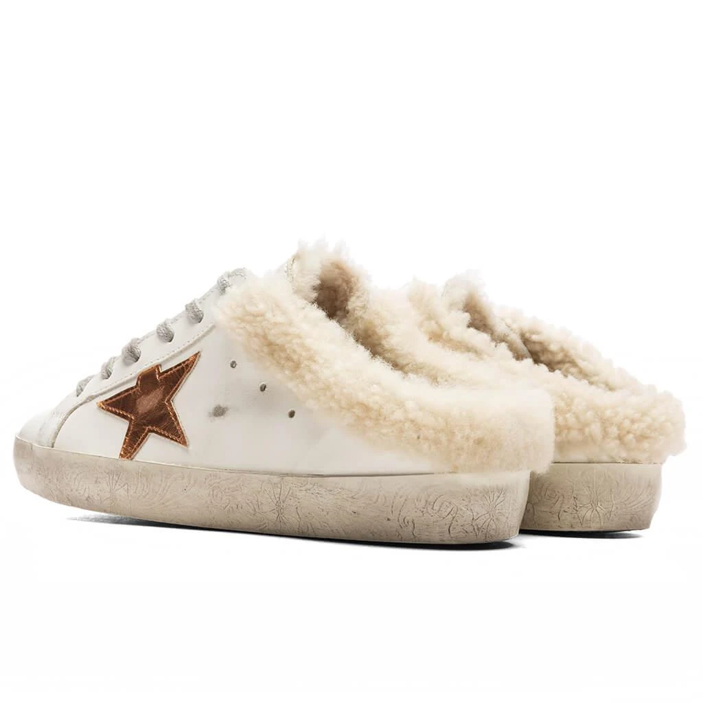 商品Golden Goose|Women's Super Star Sabot - White/Chocolate Brown/Beige,价格¥3595,第3张图片详细描述