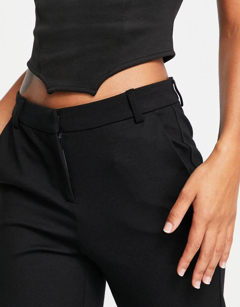商品VERO MODA|Vero Moda jersey cigarette trousers in black,价格¥268,第3张图片详细描述