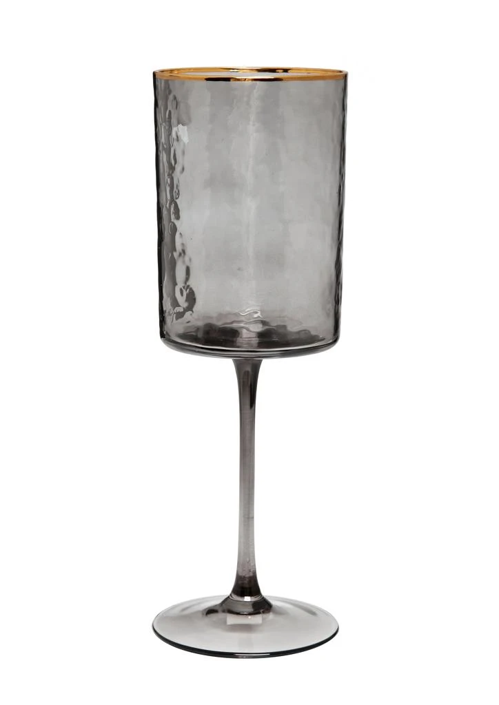 商品Classic Touch Decor|Set of 6 Smoked Square Shaped Wine Glasses,价格¥367,第1张图片