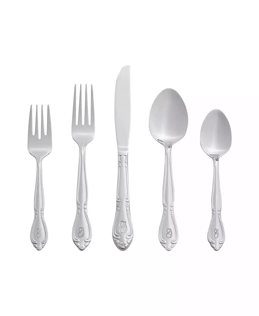 商品RiverRidge Home|Riverridge Rose 46 Piece Monogrammed Flatware Set - G, Service for 8,价格¥912,第1张图片