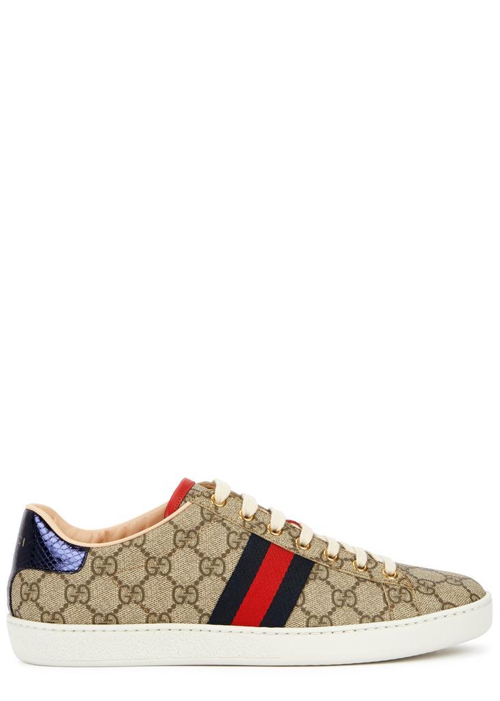 商品Gucci|New Ace GG Supreme taupe sneakers,价格¥4352,第1张图片