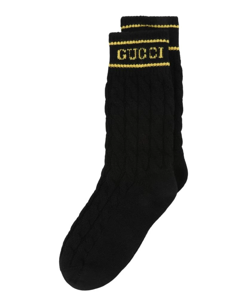 商品Gucci|Logo Wool Crew Socks,价格¥597,第2张图片详细描述