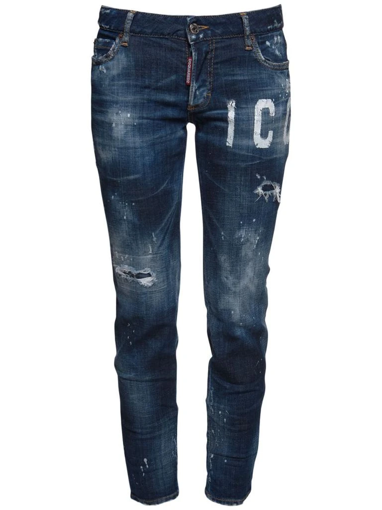 商品DSQUARED2|Icon Spray Jennifer Cotton Denim Jeans,价格¥3490,第1张图片