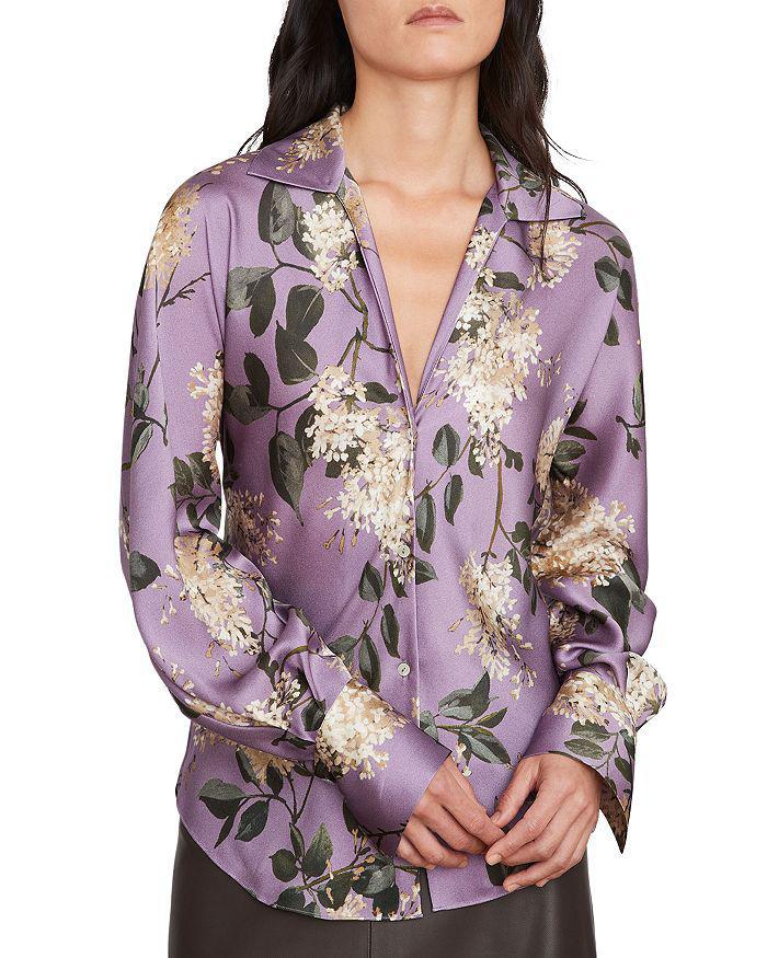 商品Vince|Lilac Bias Long Sleeved Blouse,价格¥2905,第3张图片详细描述