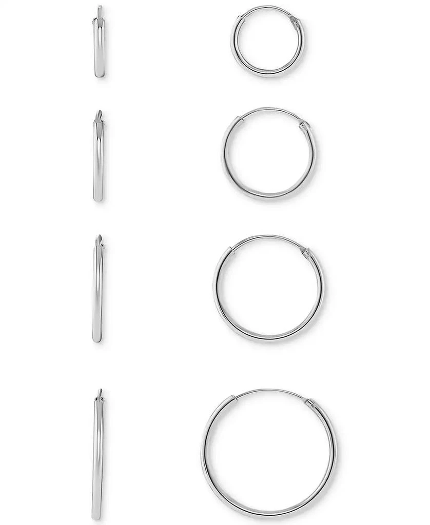 商品Macy's|Polished Endless Hoop Earrings Set in 18k Gold over Sterling Silver, Created for Macy's,价格¥188,第1张图片