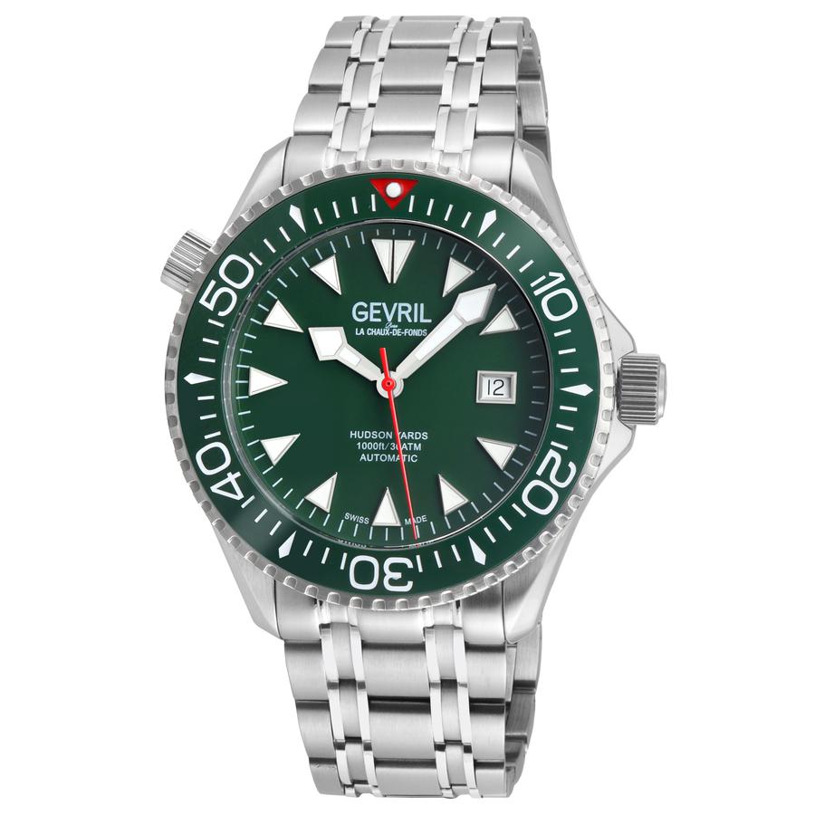 Gevril Hudson Yards Automatic Green Dial Mens Watch 48806商品第1张图片规格展示