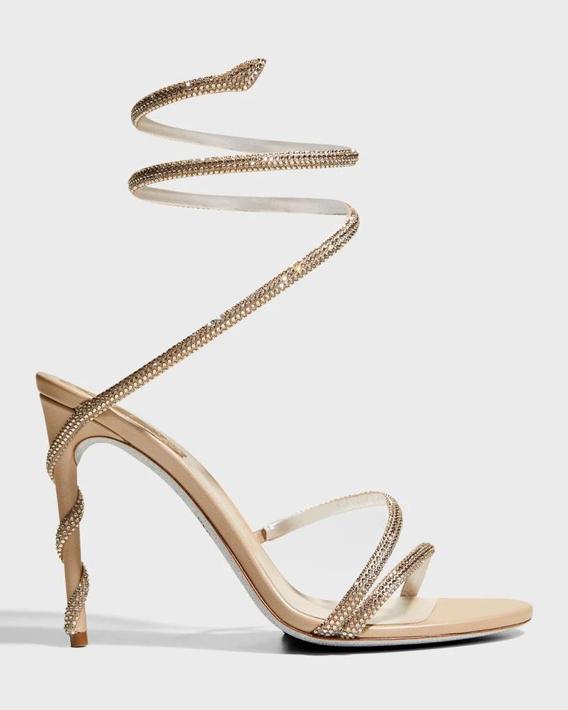 商品Rene Caovilla|Snake-Wrap Strass Stiletto Sandals,价格¥13900,第1张图片