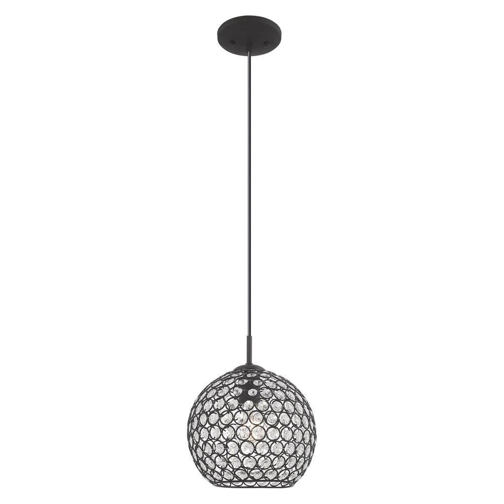商品Livex Lighting|One Light Black Mini Pendant,价格¥967,第3张图片详细描述