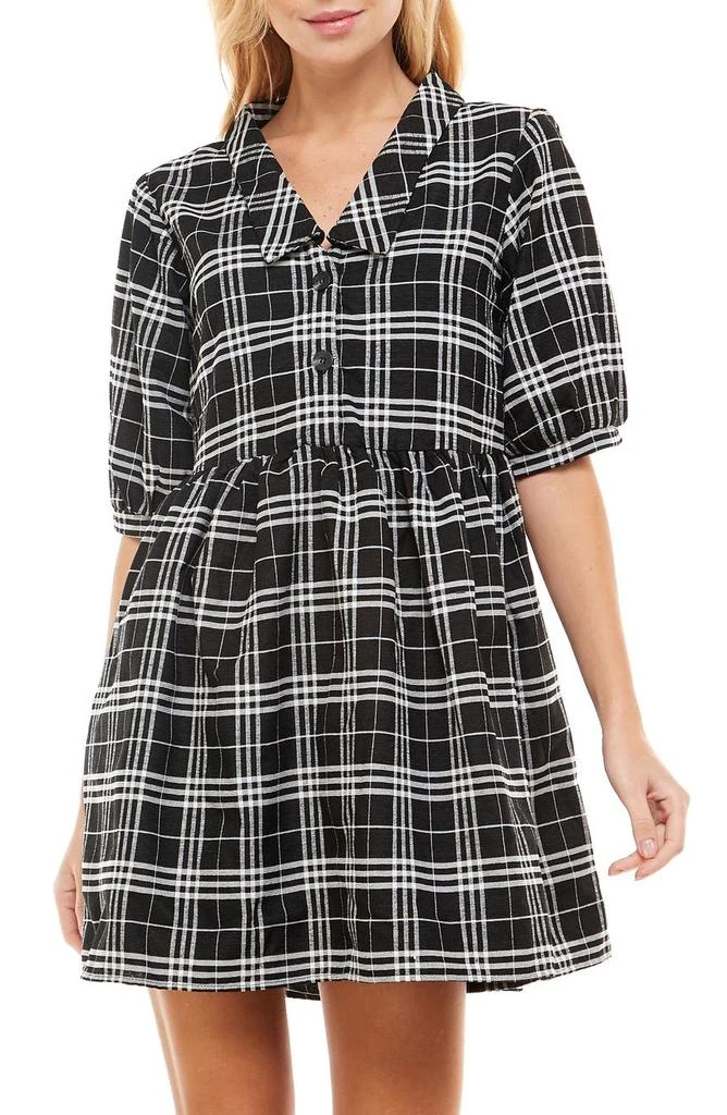 商品ROW A|Plaid Button-Up Mini Dress,价格¥230,第1张图片