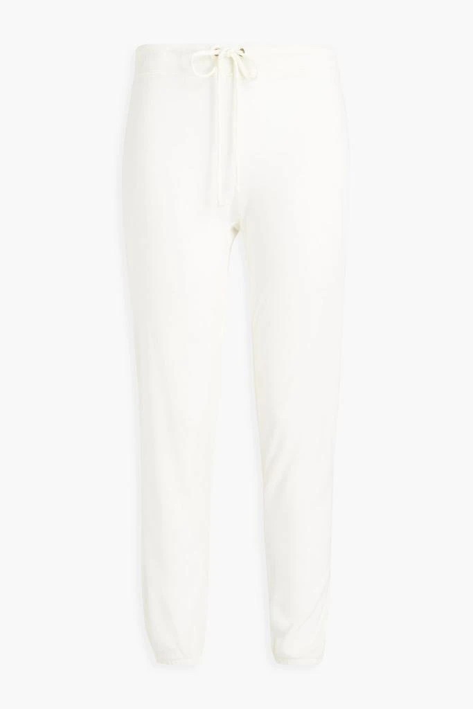 商品Enza Costa|Cropped Tencel, silk and cashmere-blend French terry track pants,价格¥263,第1张图片