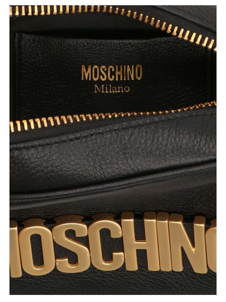 Moschino Logo Leather Crossbody Strap.商品第4张图片规格展示
