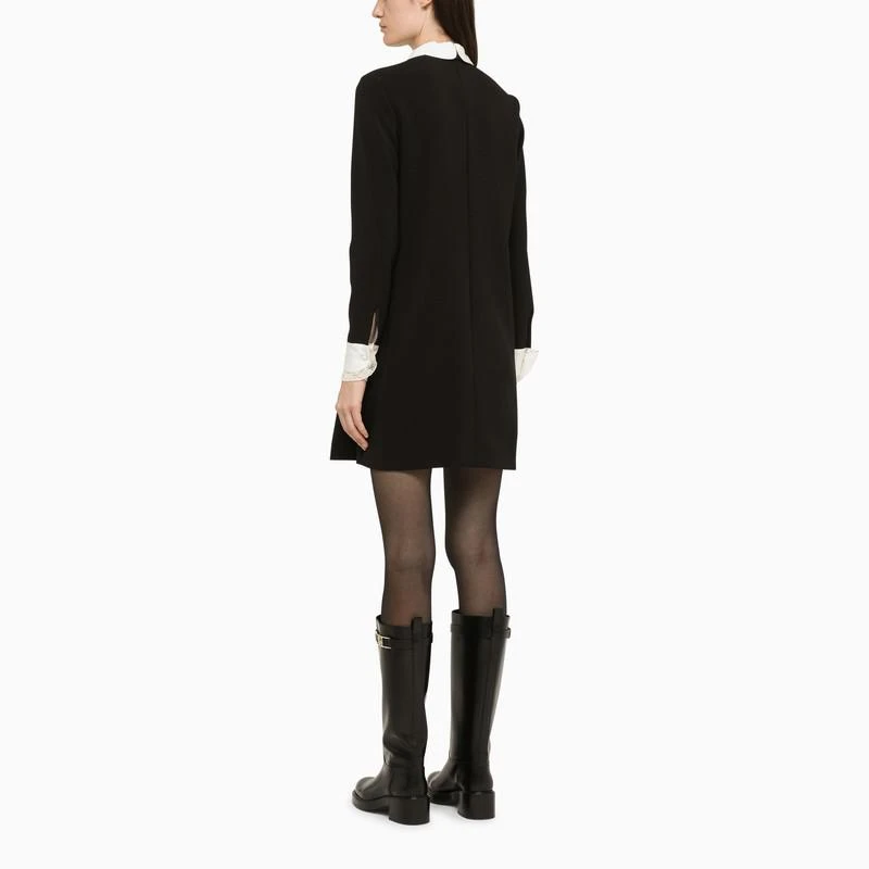 商品RED Valentino|Short black dress with lace dickey,价格¥2447,第3张图片详细描述