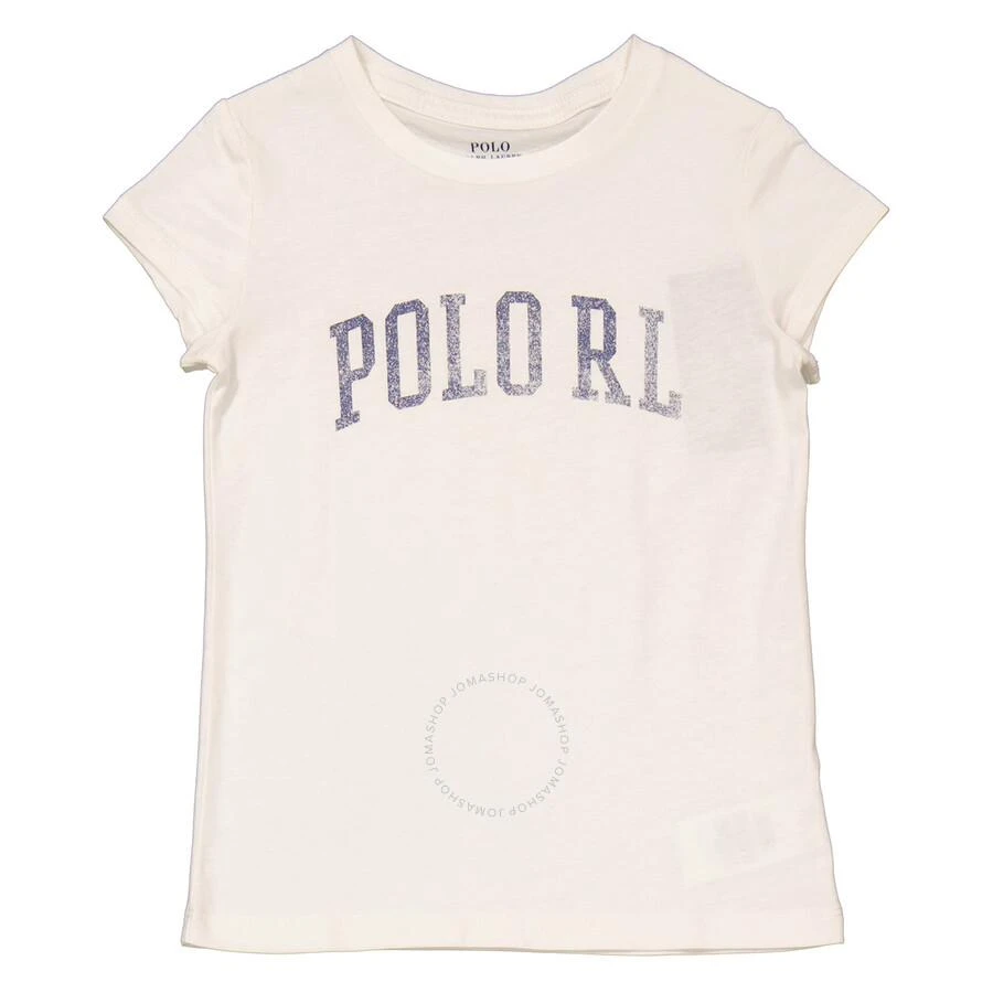 商品Ralph Lauren|Girls Deckwash White Graphic Cotton T-Shirt,价格¥365,第1张图片