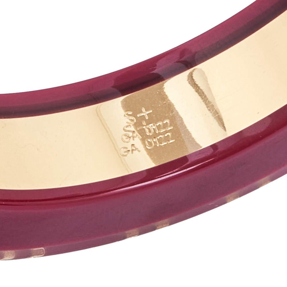 Louis Vuitton Wanted Resin Gold Tone Metal Bangle Bracelet S+商品第6张图片规格展示