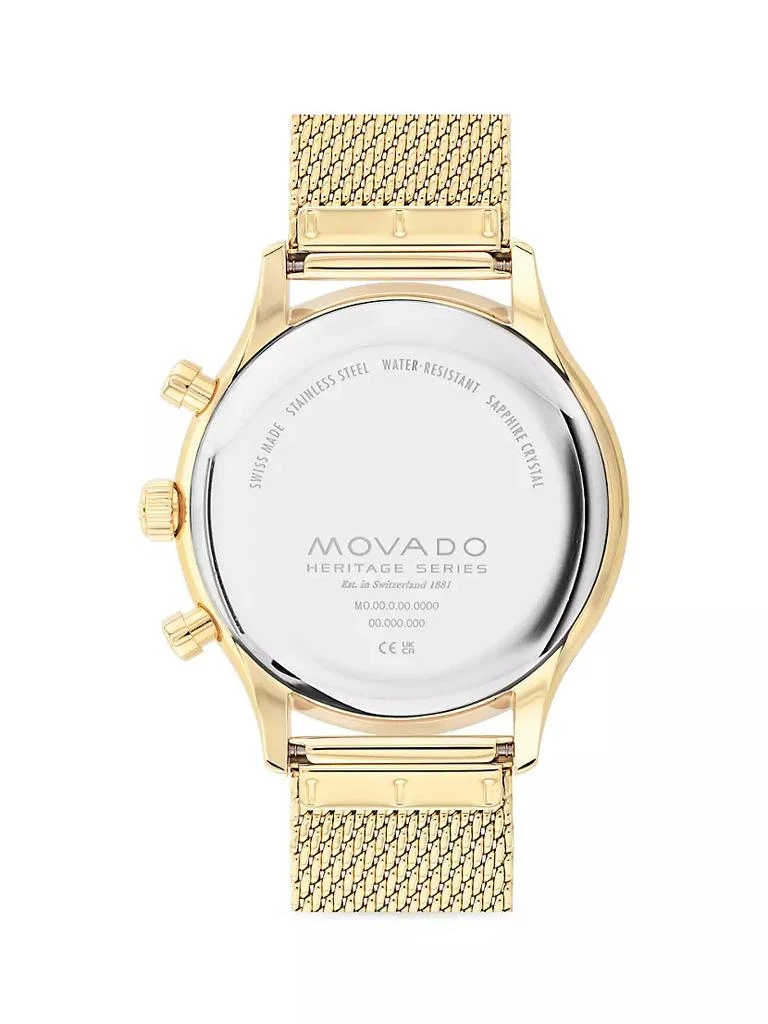 商品Movado|Heritage Circa Ion-Plated Gold Steel Watch,价格¥8210,第3张图片详细描述