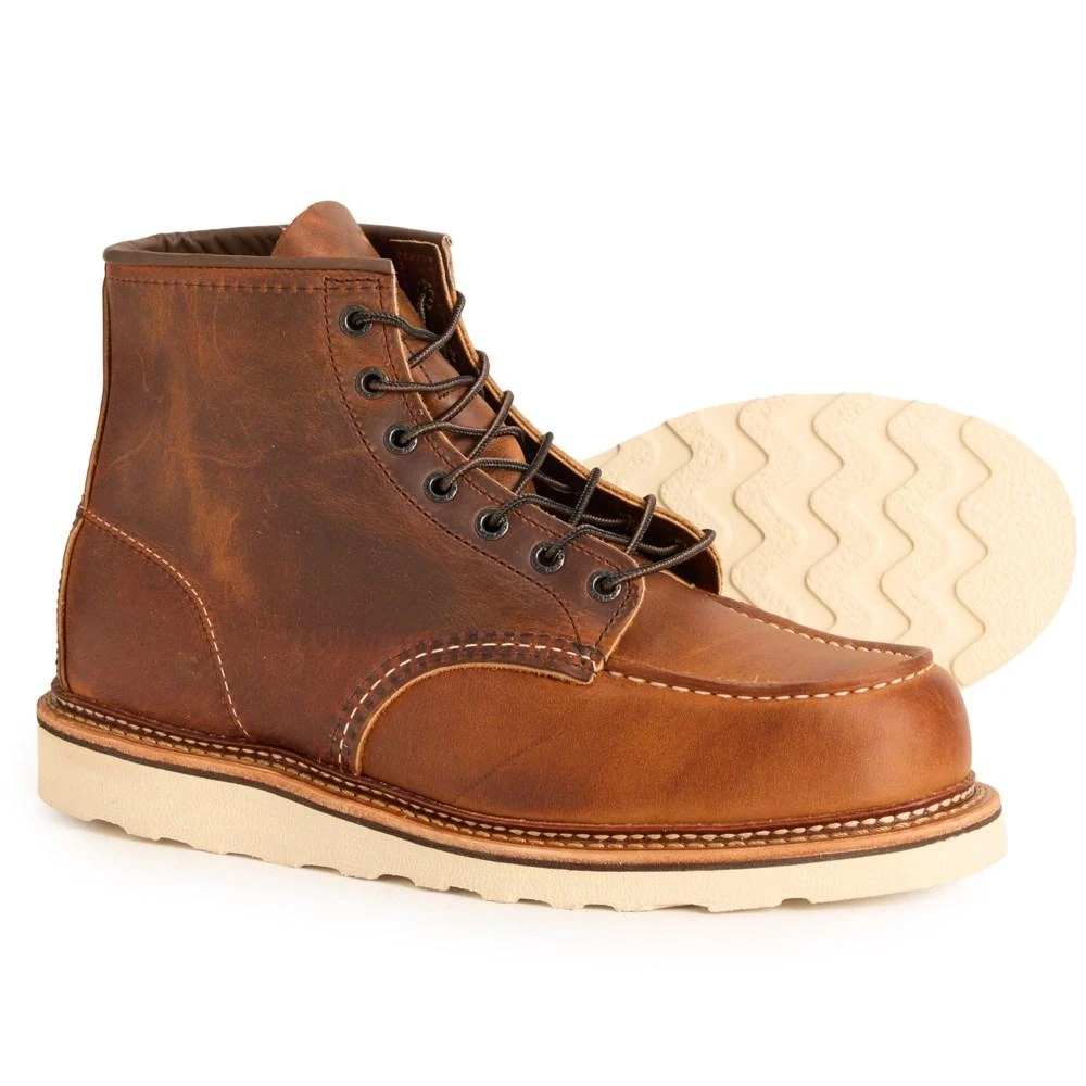 商品Red Wing|Red Wing 6” Classic Moc-Toe Boots - Leather, Factory 2nds (For Men),价格¥1867,第1张图片