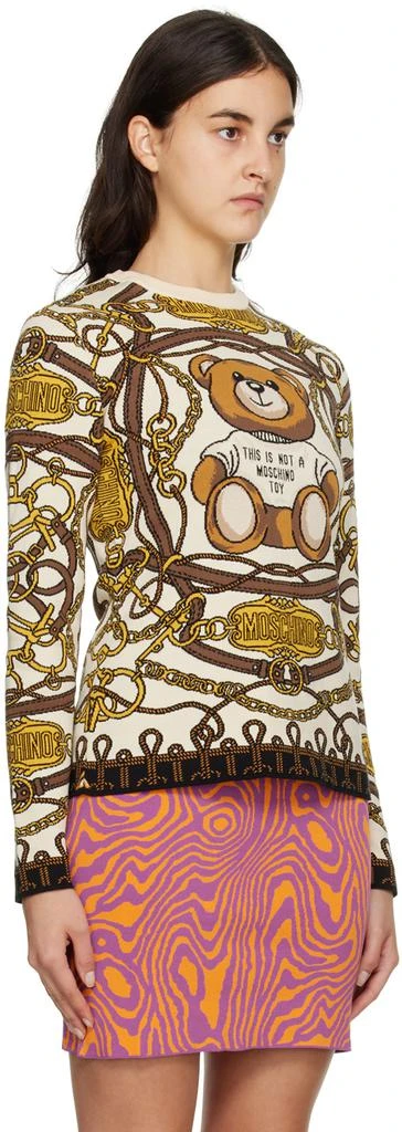 商品Moschino|Off-White Military Teddy Scarf Sweater,价格¥1974,第2张图片详细描述