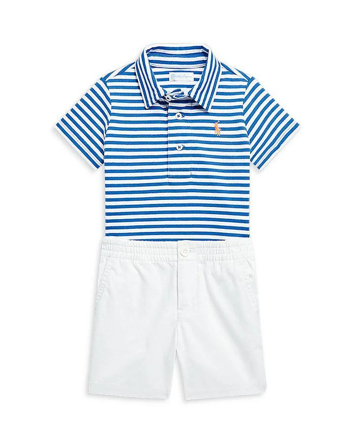 商品Ralph Lauren|Boys' Jersey Polo Shirt & Chino Shorts Set - Baby,价格¥317,第1张图片