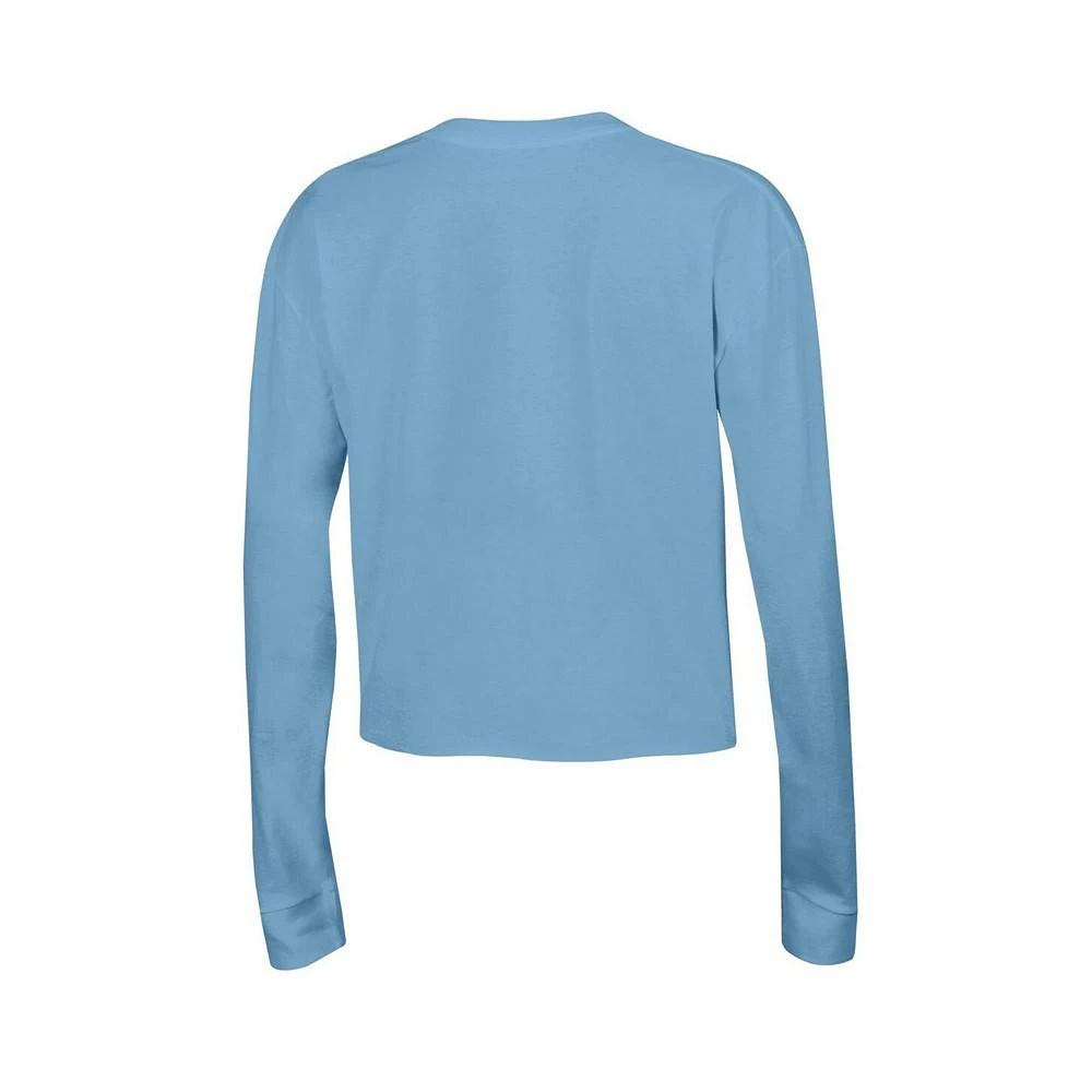 商品CHAMPION|Women's Blue Notre Dame Fighting Irish Boyfriend Cropped Long Sleeve T-shirt,价格¥258,第2张图片详细描述