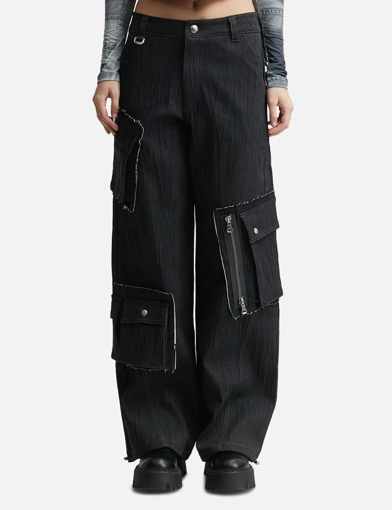 商品ANDERSSON BELL|MULINA CRINKLE DENIM CARGO PANTS,价格¥2096,第1张图片