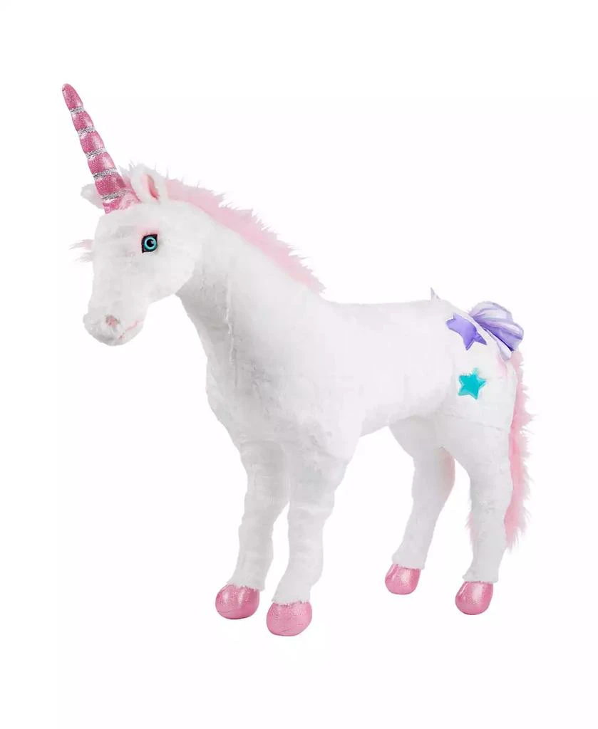 商品Melissa & Doug|Melissa & Doug Giant Unicorn - Lifelike Plush Stuffed Animal (over 2 feet tall),价格¥638,第3张图片详细描述