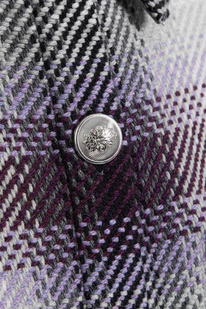 商品Maje|Banelle checked wool-blend tweed shirt,价格¥1636,第4张图片详细描述