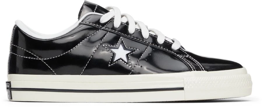 商品Converse|Black Patent One Star OX Sneakers,价格¥423,第1张图片