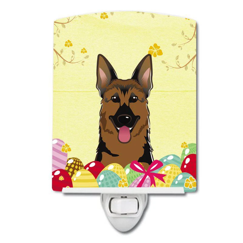 商品Caroline's Treasures|German Shepherd Easter Egg Hunt Ceramic Night Light,价格¥204,第1张图片
