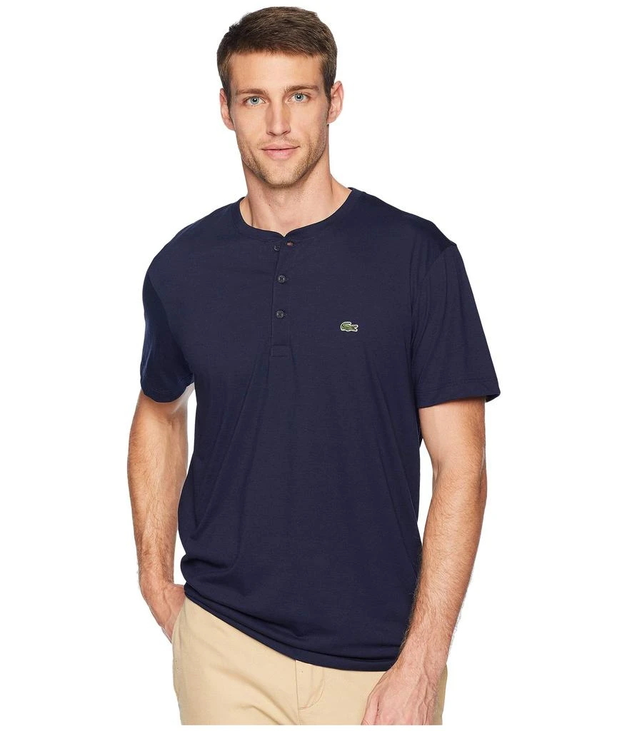 商品Lacoste|Pima Henley 常规版短袖,价格¥446,第1张图片