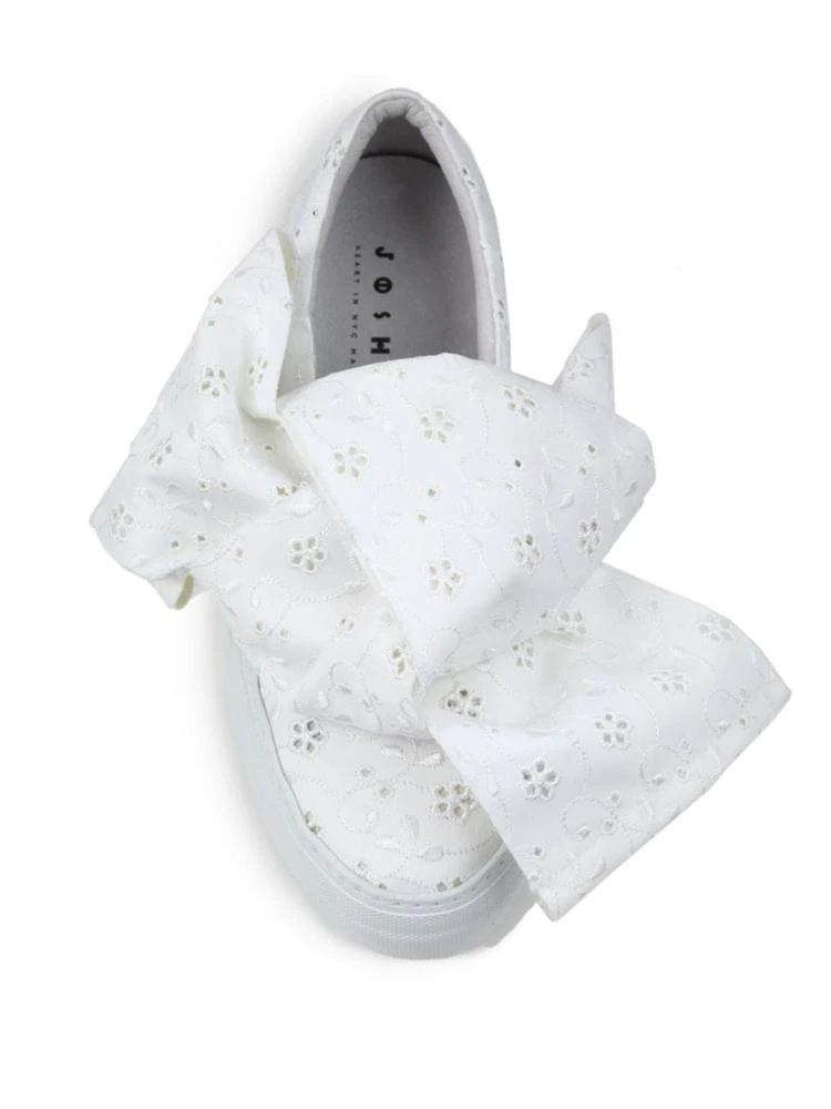 商品Joshua Sanders|Macrame Eyelet Bow Slip-On Sneakers,价格¥2136,第4张图片详细描述