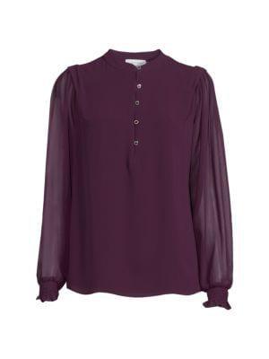 商品Calvin Klein|Blouson Sleeve Blouse,价格¥376,第5张图片详细描述