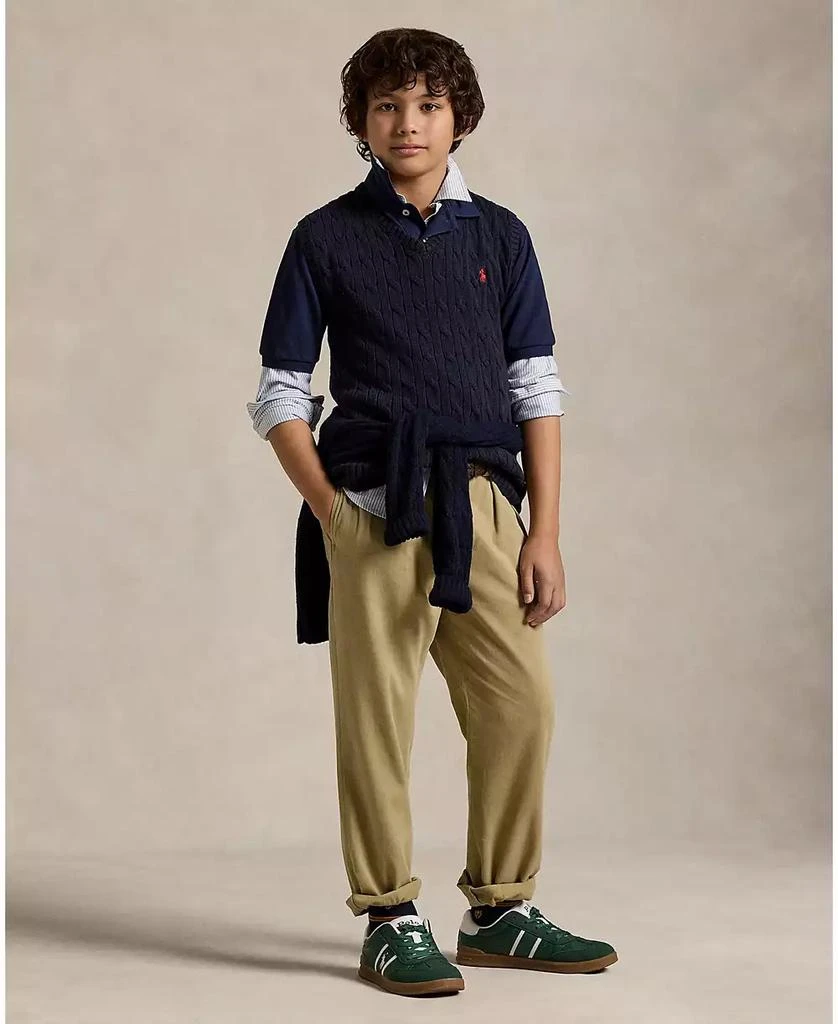 商品Ralph Lauren|拉夫劳伦 男大童款麻花针织毛衣背心,价格¥411,第3张图片详细描述