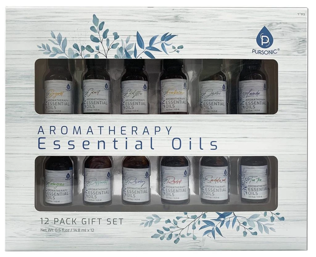 商品PURSONIC|Essential Aromatherapy Oils - 12 Pack Gift Set,价格¥267,第1张图片