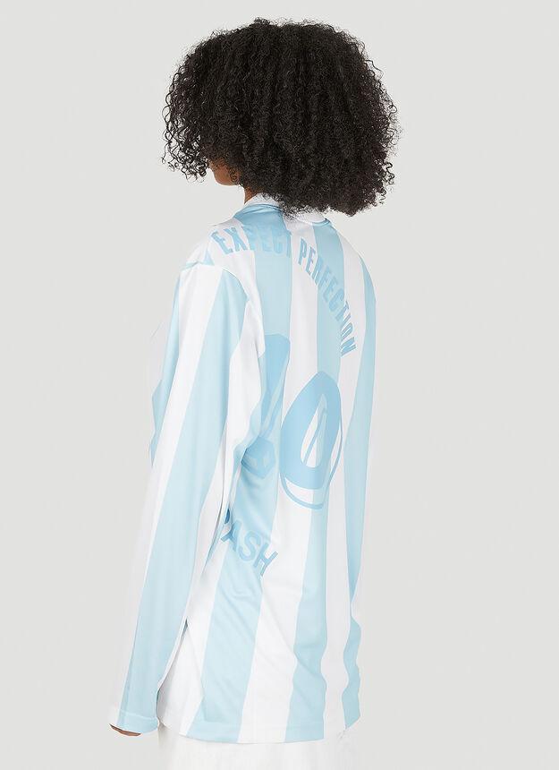商品Martine Rose|Twist Football Long Sleeve T-Shirt in Light Blue,价格¥1731,第6张图片详细描述