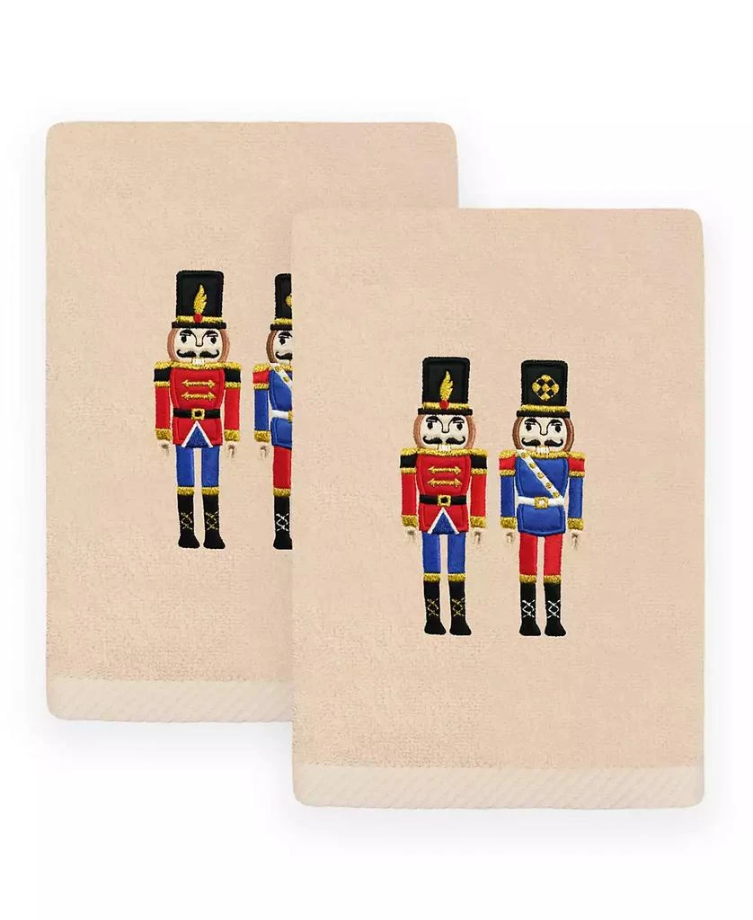 商品Linum Home Textiles|Christmas Nutcrackers Embroidered Luxury 100% Turkish Cotton Hand Towels, 2 Piece Set,价格¥357,第1张图片