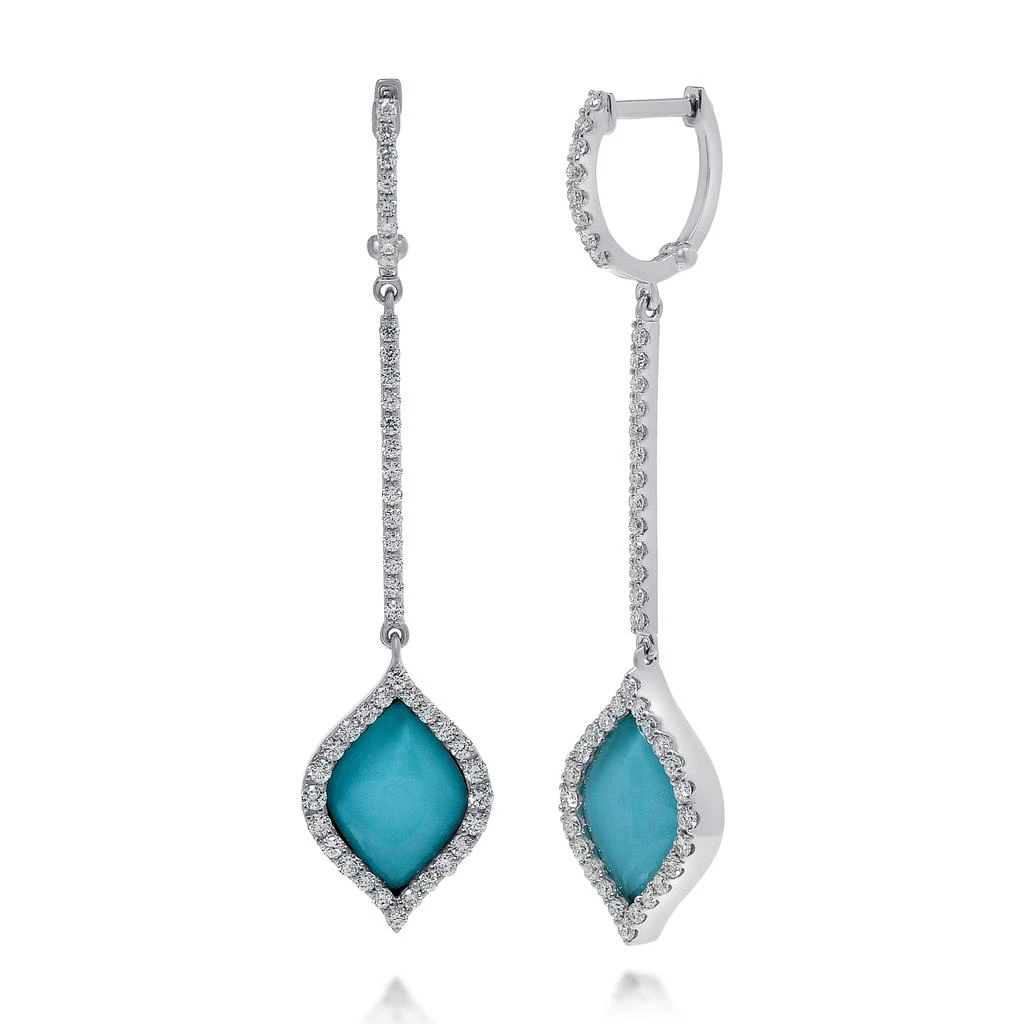 商品Roberto Coin|Roberto Coin Art Deco 18K White Gold, Round White Diamond 0.78ct. tw. and Mother of Pearl 4mm Drop Earrings 8882003AWERJ,价格¥25207,第3张图片详细描述