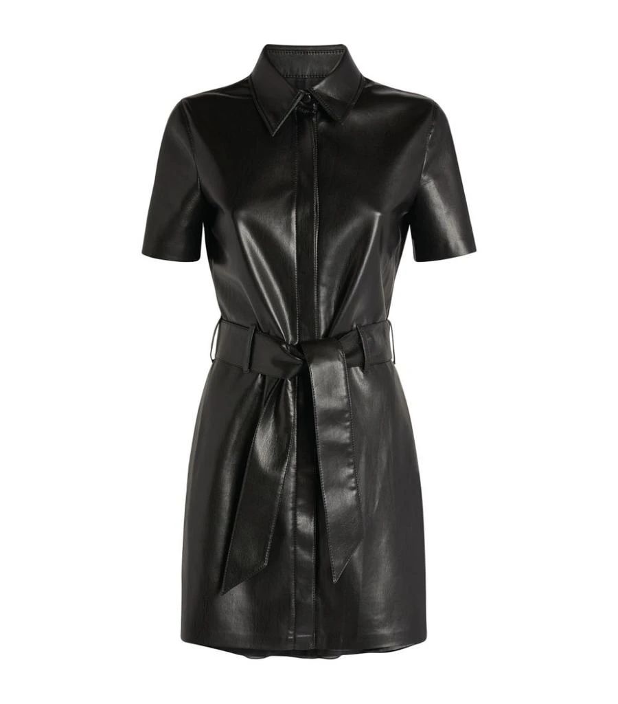 商品Nanushka|Vegan Leather Halli Shirt Dress,价格¥4031,第1张图片