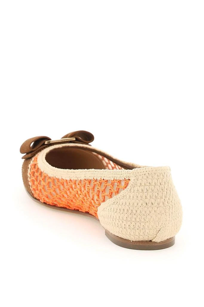 商品Salvatore Ferragamo|Salvatore ferragamo varina raffia ballet flats,价格¥3186,第3张图片详细描述