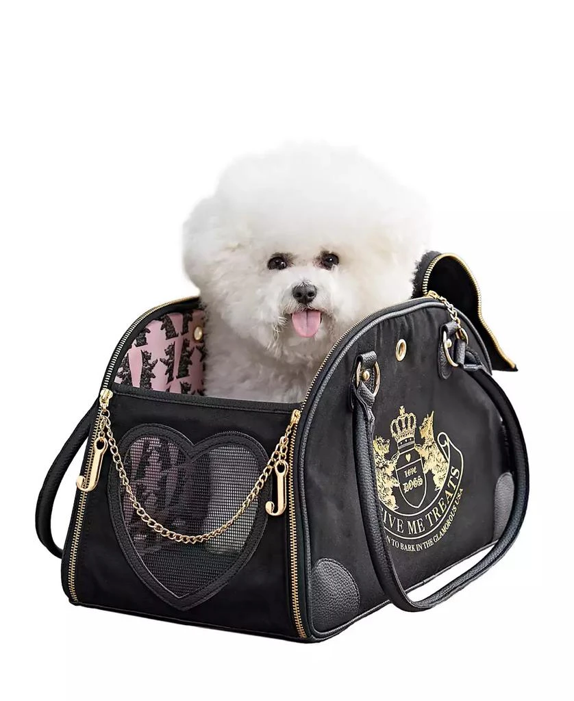 商品Juicy Couture|Give Me Treats Pet Carrier Stylish Travel Bag for Small Dogs and Cats,价格¥948,第4张图片详细描述