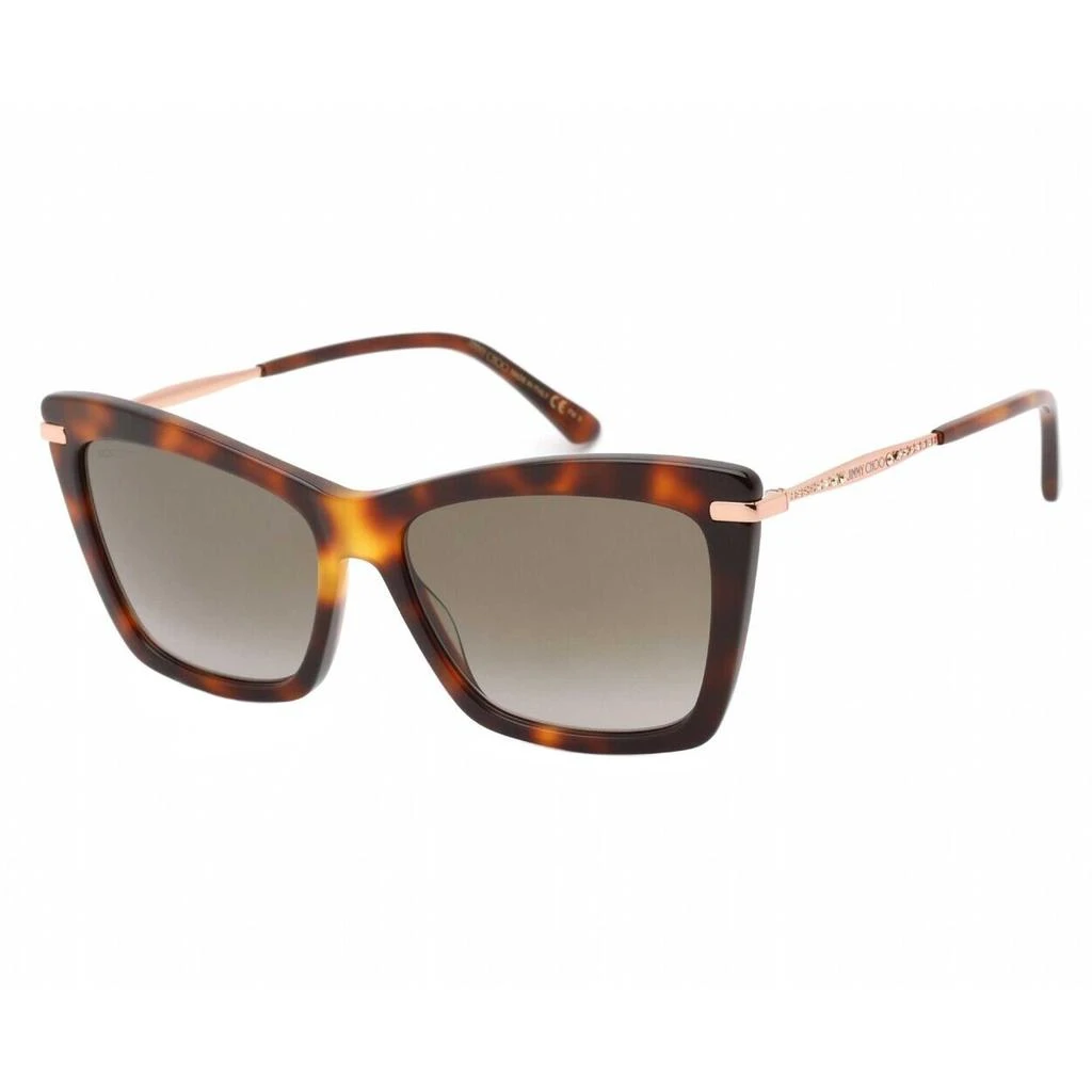 商品Jimmy Choo|Jimmy Choo Women's Sunglasses - Havana Frame Brown Gradient Lenses | SADY/S 0086,价格¥602,第1张图片