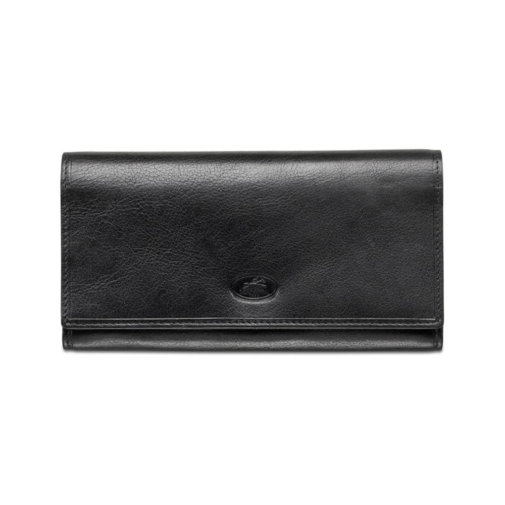 商品Mancini Leather Goods|Equestrian-2 Collection RFID Secure Trifold Checkbook Wallet,价格¥844,第1张图片