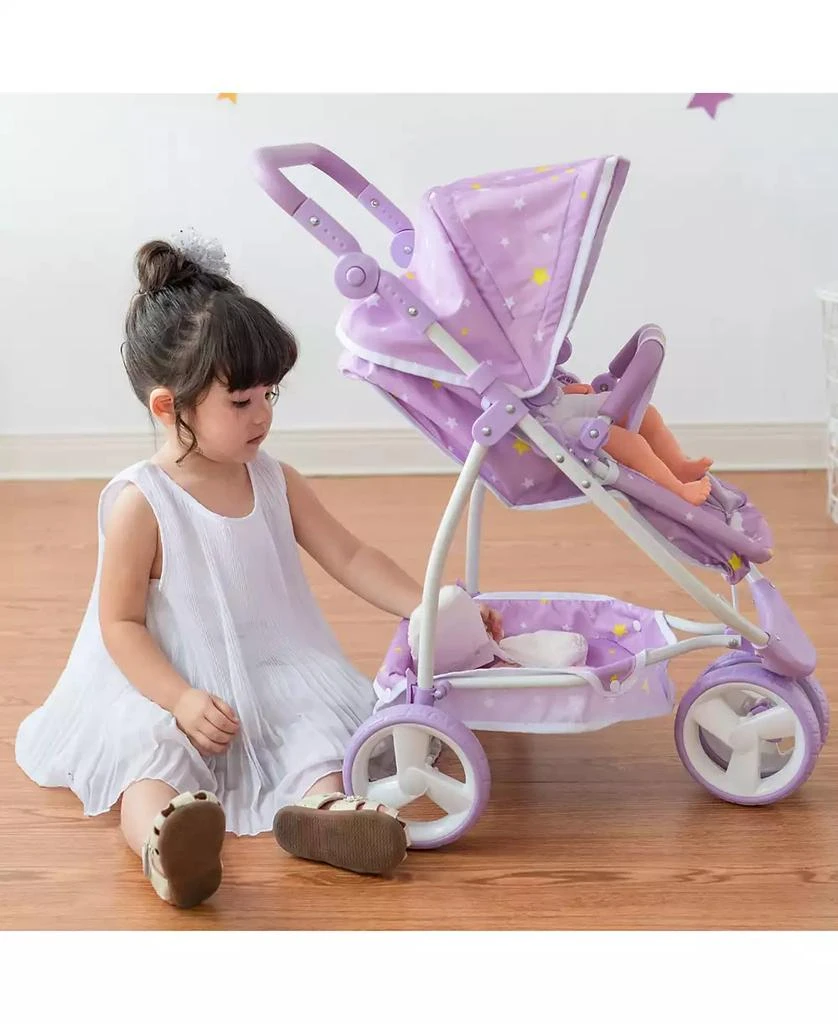 商品Redbox|Olivia's Little World Twinkle Stars Princess 2-in-1 Baby Doll Stroller,价格¥404,第4张图片详细描述