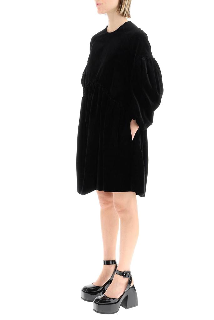 MINI VELVET SMOCK DRESS WITH BALLOON SLEEVES商品第5张图片规格展示